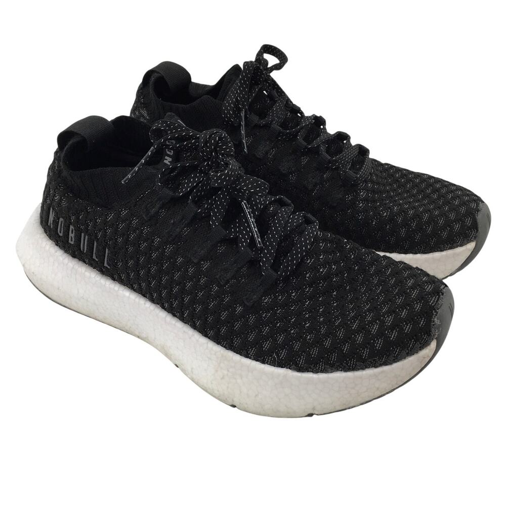 NOBULL No Bull All Drive Knit Runner Sneaker Black Womens 7.5 Mens 6 Workout